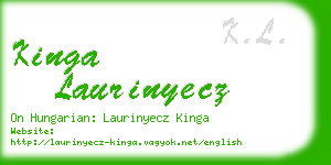 kinga laurinyecz business card